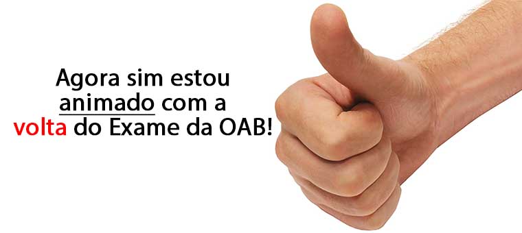 Agora sim estou animado com a volta do Exame da OAB!