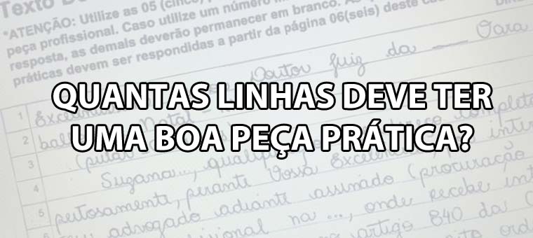 Quantas linhas deve ter uma boa pea prtica?