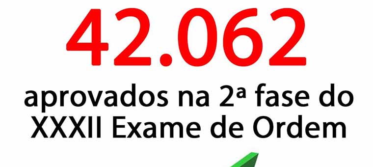 42.062 aprovados na 2 fase do XXXII Exame de Ordem