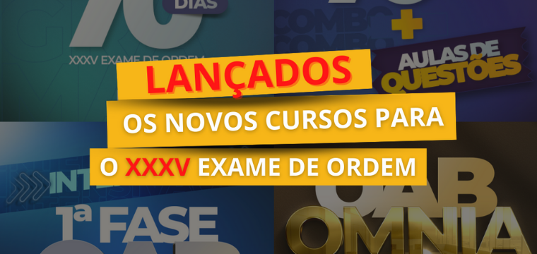 Lanados os novos cursos do JUS21 para o XXXV Exame de Ordem!