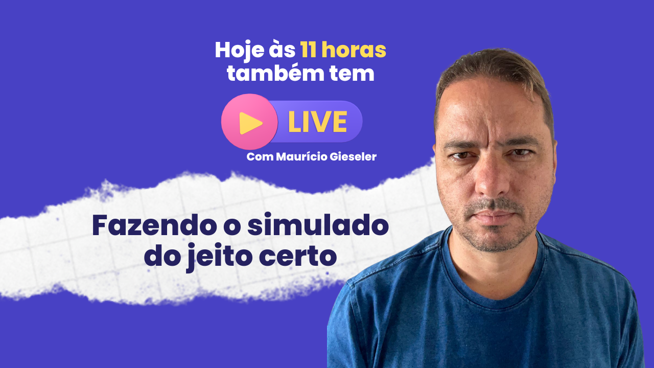 Hoje teremos o 1 Simulado da MEGA Reviso! Cadastre-se agora!