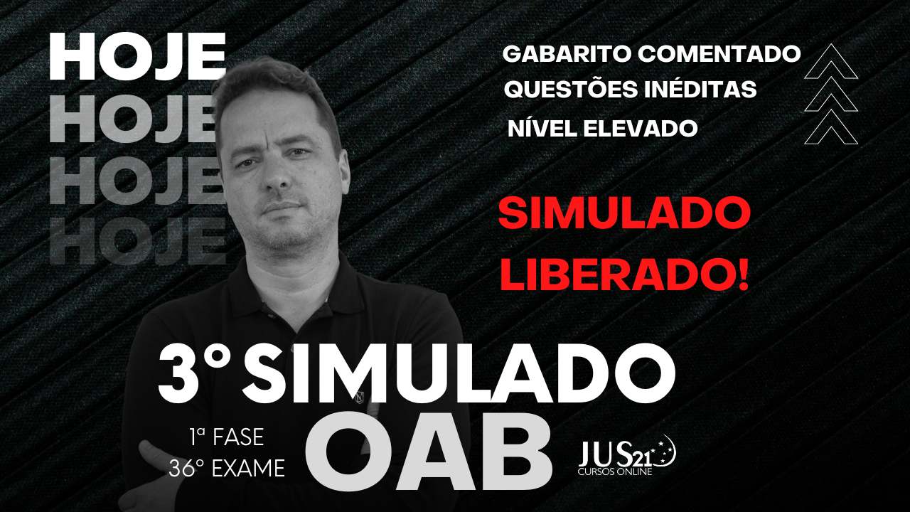 Liberado o 3 simulado para a prxima prova da OAB