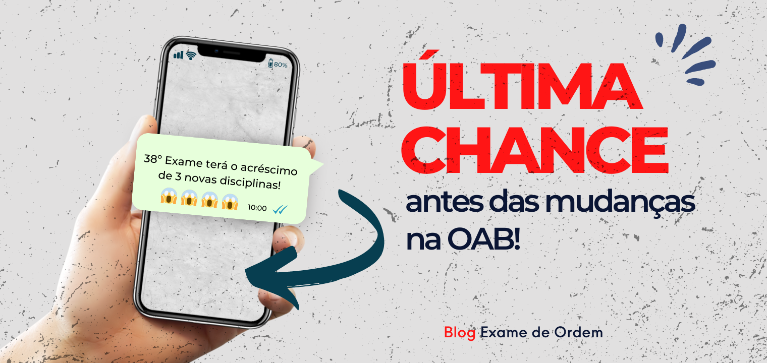 A LTIMA chance antes das mudanas na OAB!