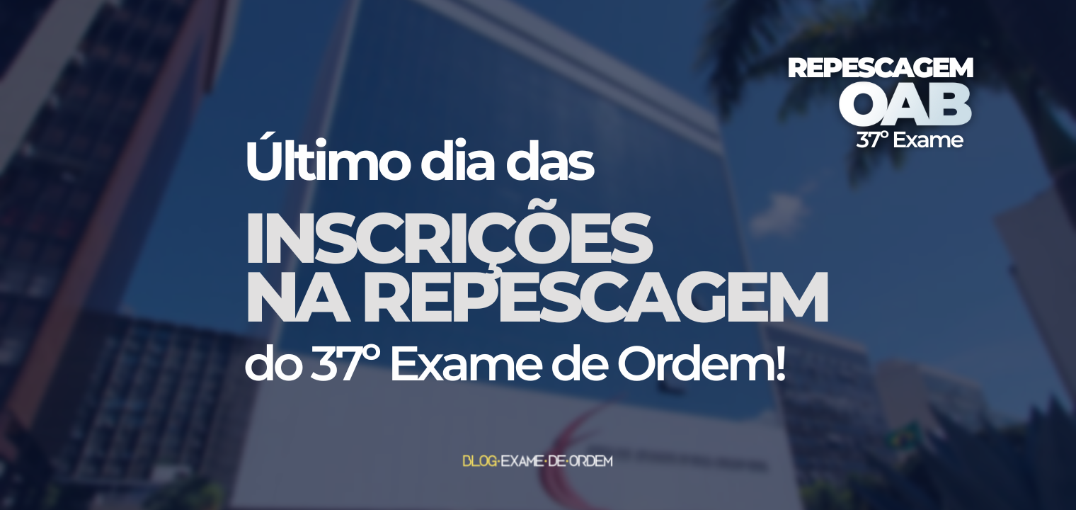 Termina hoje o prazo de inscrio na repescagem!   