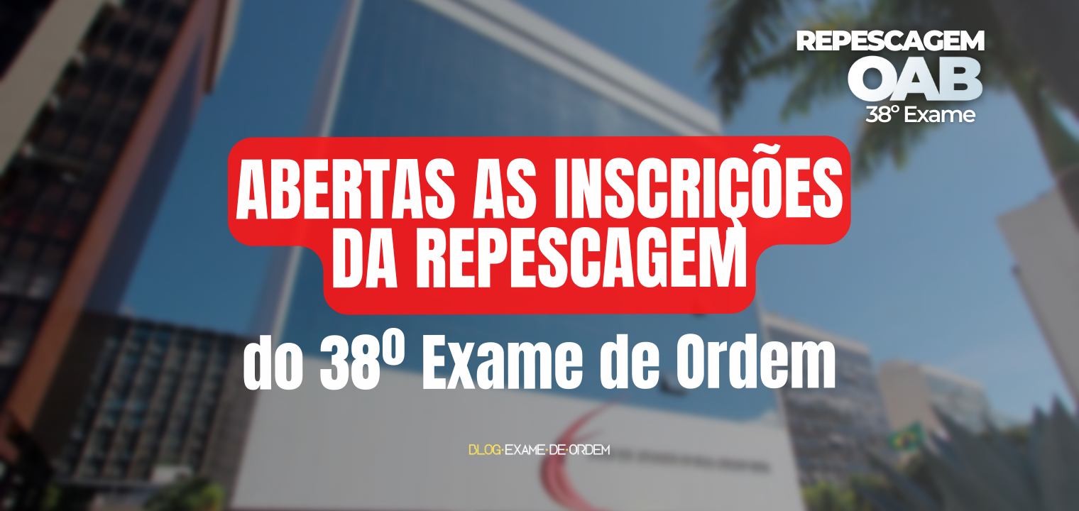 Aberto o prazo de inscrio na repescagem!   