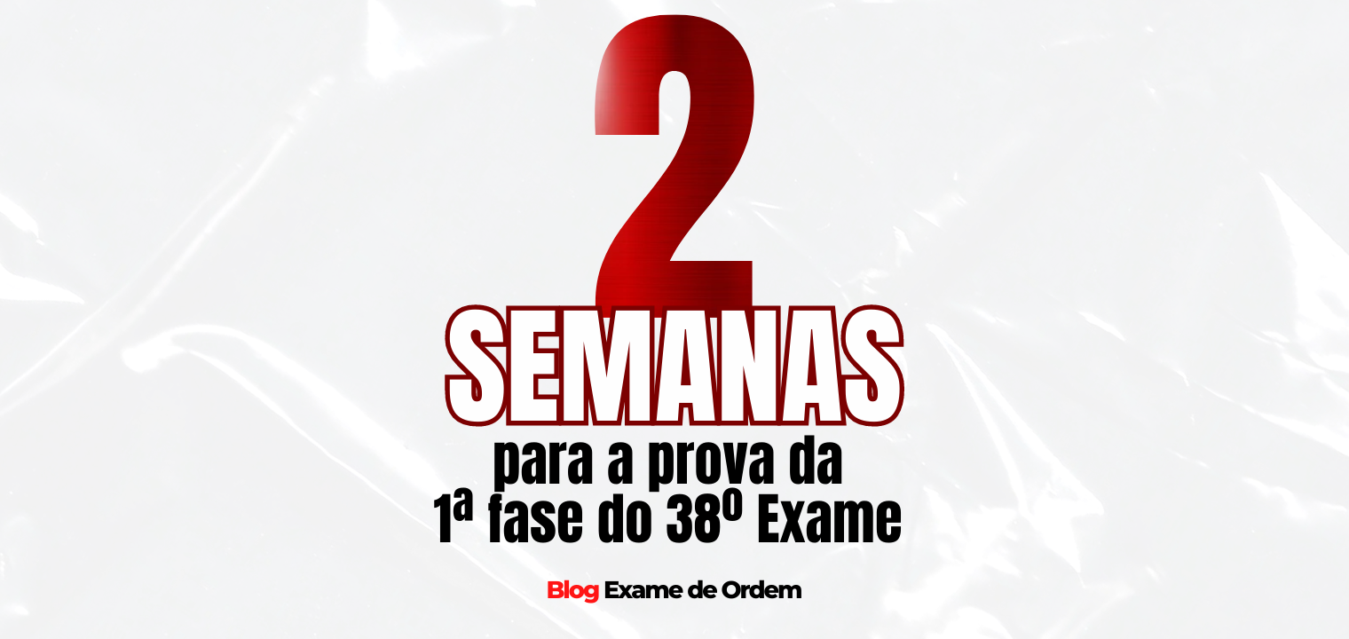 2 semanas para a prova do 38:  tempo de reviso!