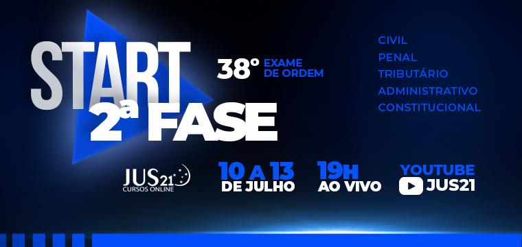 Start 2 fase OAB - Aulas inaugurais ao vivo com os professores do Jus21!