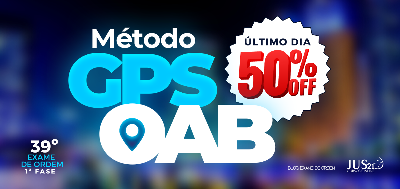 ATENO! Valor promocional do GPS OAB prorrogado por 24h!