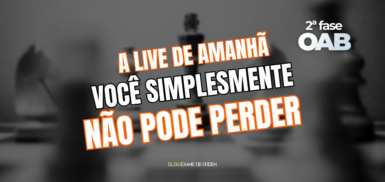 A live de amanh voc simplesmente NO pode perder!