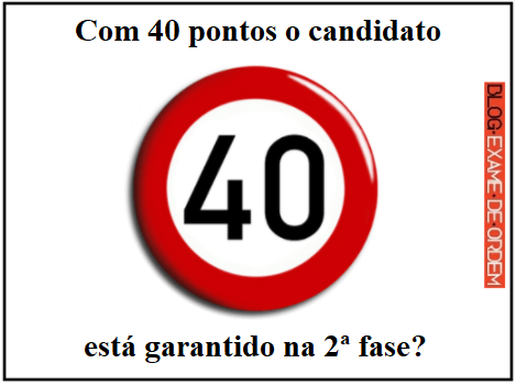 Com 40 pontos o candidato est garantido na 2 fase?