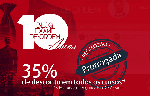 Promoo de Aniversrio do Blog Exame de Ordem!