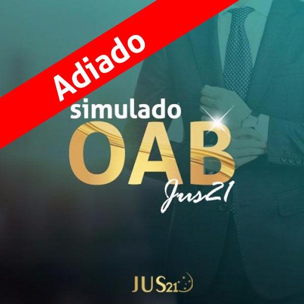 Comunicado: Adiamento do 1º Simulado do Jus21 Comunicado: Adiamento do 1º Simulado do Jus21