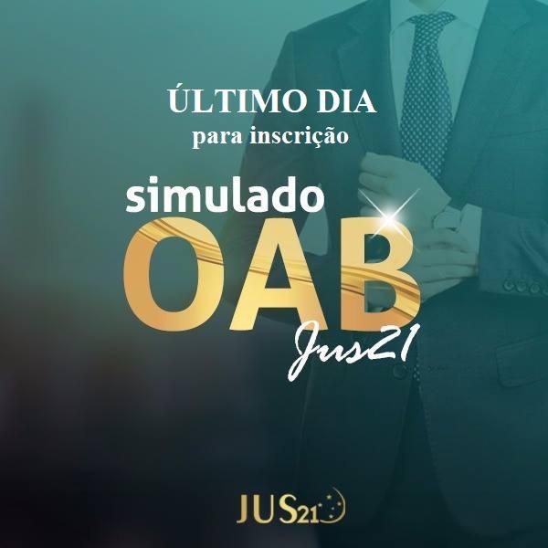 Último dia de inscrição no 1º Simulado para o XXVI Exame de Ordem Último dia de inscrição no 1º Simulado para o XXVI Exame de Ordem