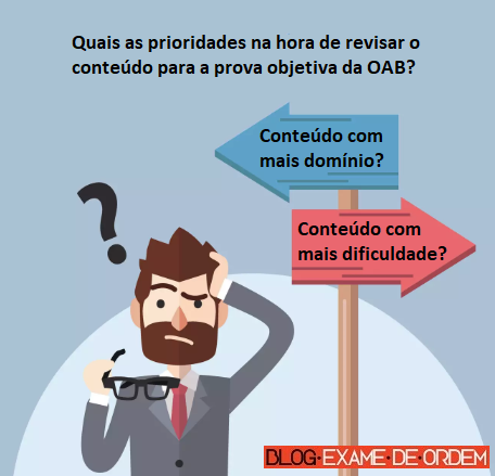 Quais as prioridades na hora de revisar o conteúdo para a prova objetiva da OAB? Quais as prioridades na hora de revisar o conteúdo para a prova objetiva da OAB?