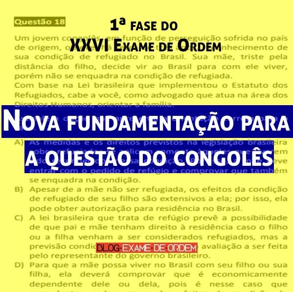 Nova fundamentação para a questão do congolês Nova fundamentação para a questão do congolês