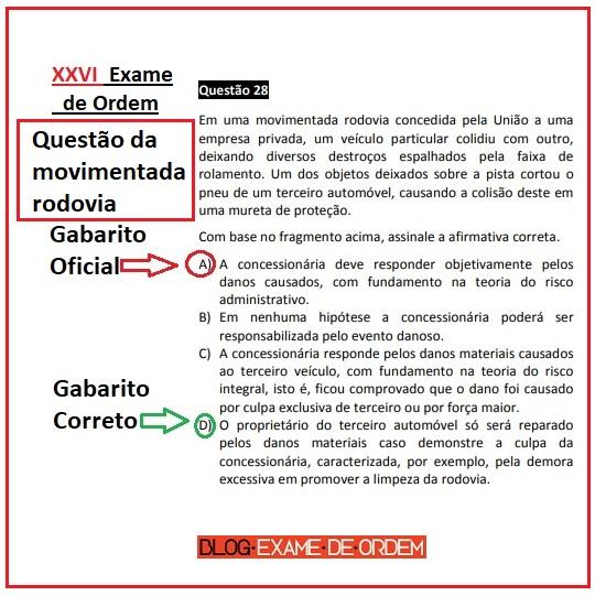 XXVI Exame de Ordem: Recurso para a questão de Administrativo XXVI Exame de Ordem: Recurso para a questão de Administrativo