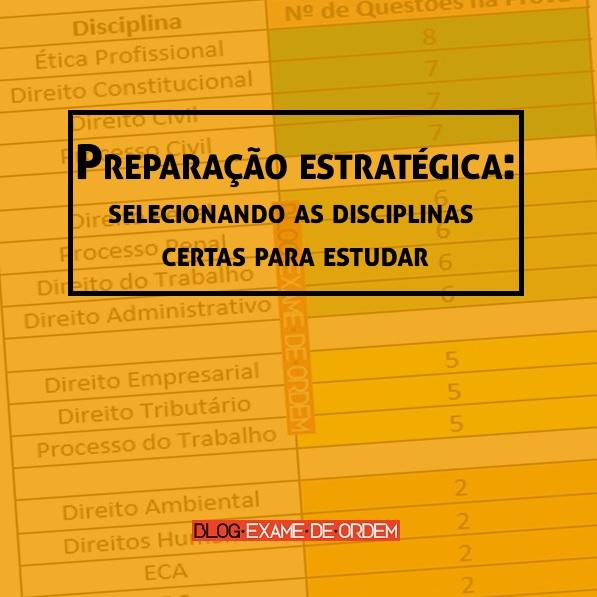 Preparação estratégica: selecionando as disciplinas certas para estudar Preparação estratégica: selecionando as disciplinas certas para estudar