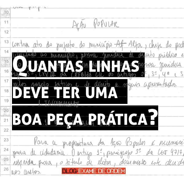 Quantas linhas deve ter uma boa peça prática? Quantas linhas deve ter uma boa peça prática?