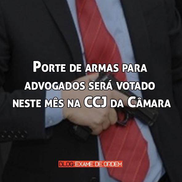 Porte de armas para advogados será votado neste mês na CCJ da Câmara Porte de armas para advogados será votado neste mês na CCJ da Câmara