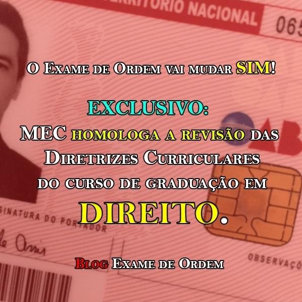 MEC homologa a revisão das Diretrizes curriculares do Curso de Direito MEC homologa a revisão das Diretrizes curriculares do Curso de Direito