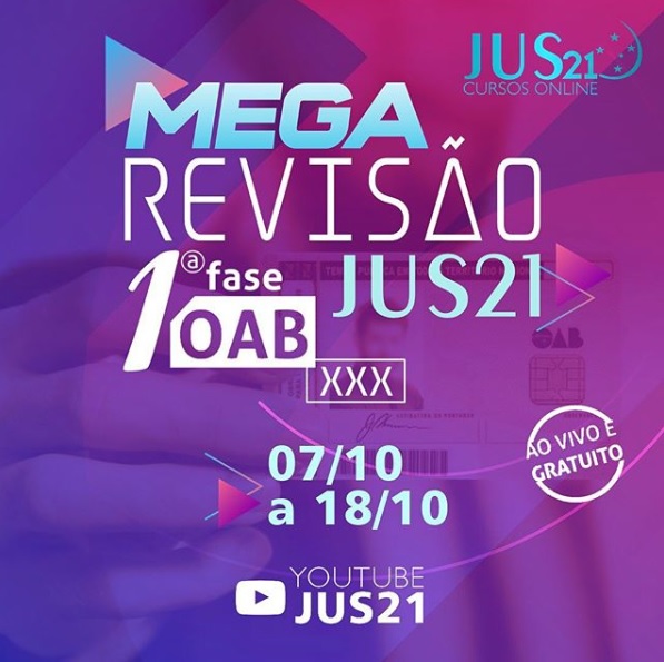 Duas semanas para a MEGA Revisão do Jus21! Duas semanas para a MEGA Revisão do Jus21!