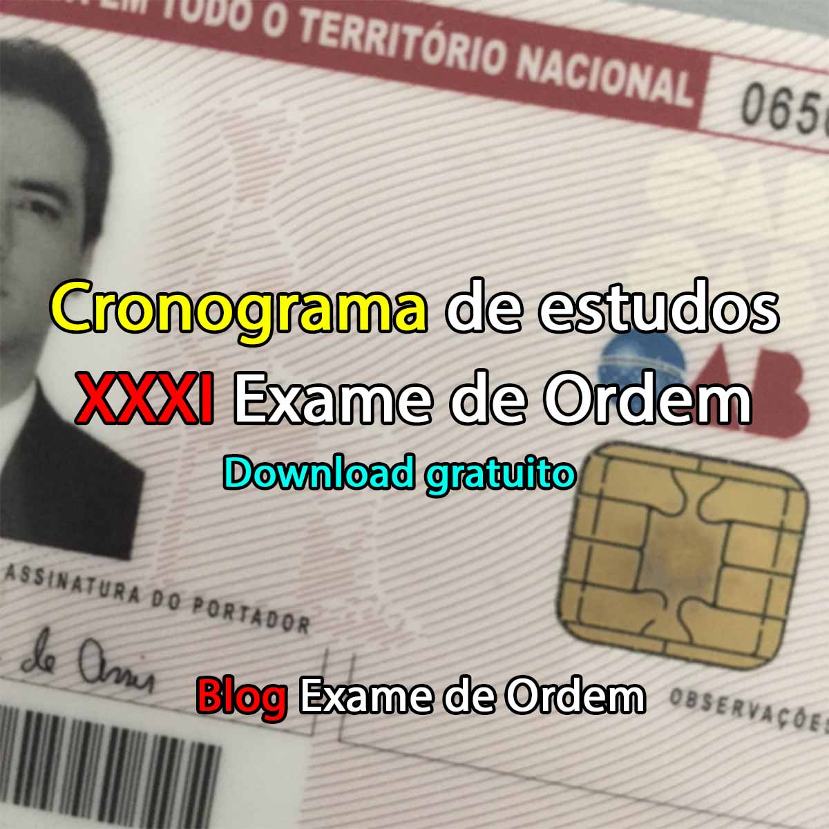 Cronograma de estudos para o XXXI Exame de Ordem