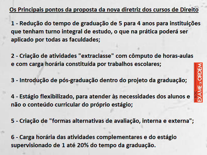 Anlise pontual da proposta para as novas diretrizes do curso de Direito