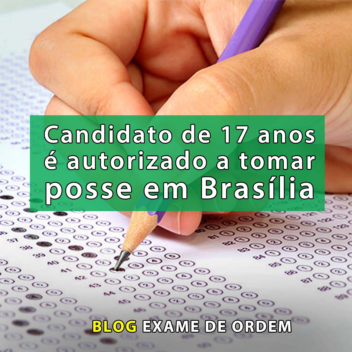 Candidato de 17 anos  autorizado a tomar posse em Braslia