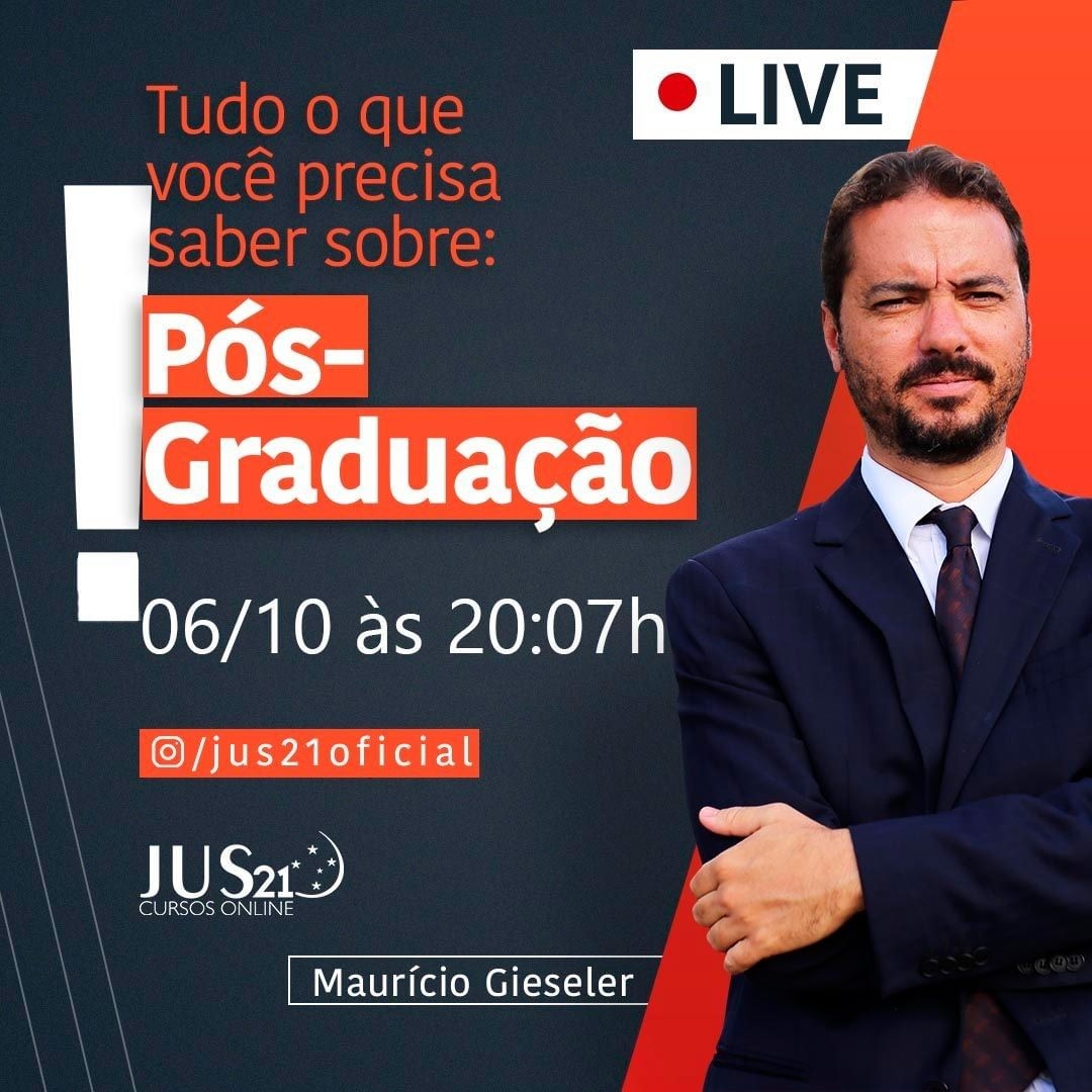 Live especial amanh! Tudo o que voc precisa saber sobre ps-graduao