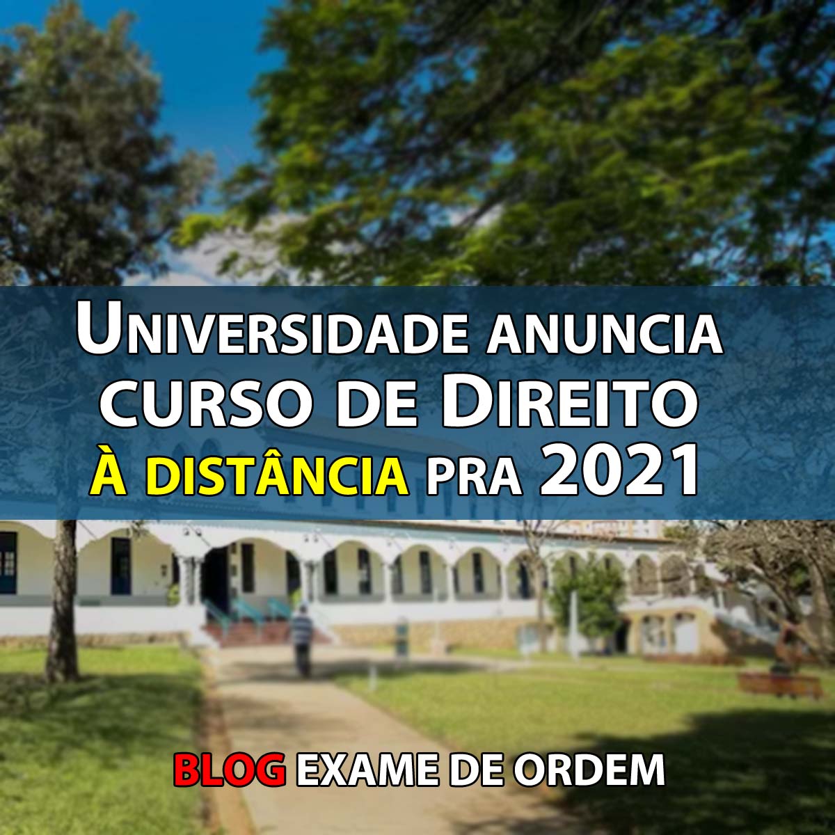 Universidade anuncia curso de Direito à distância para 2021