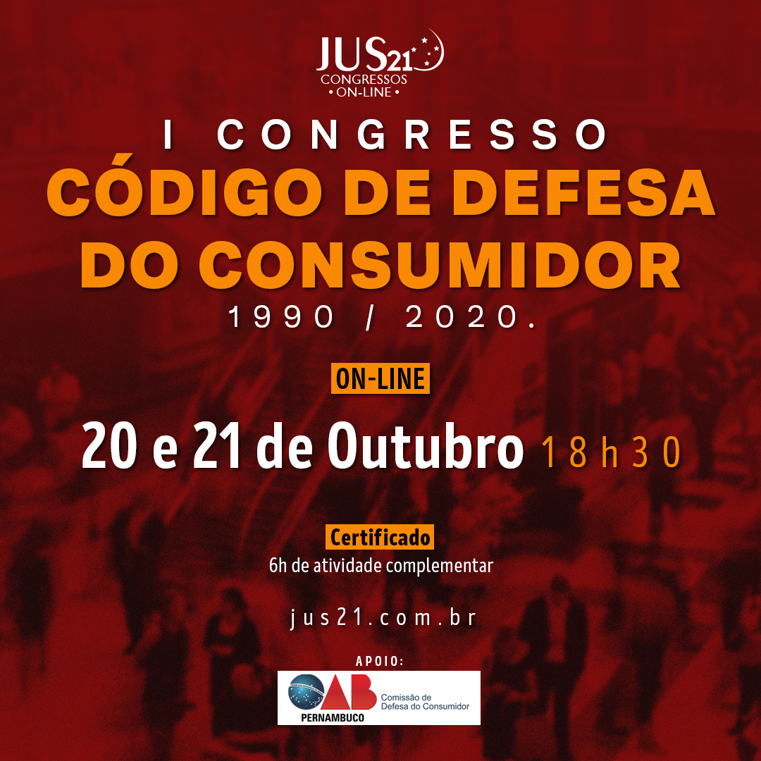 Vem a o I Congresso Online de Direito do Consumidor do Jus21
