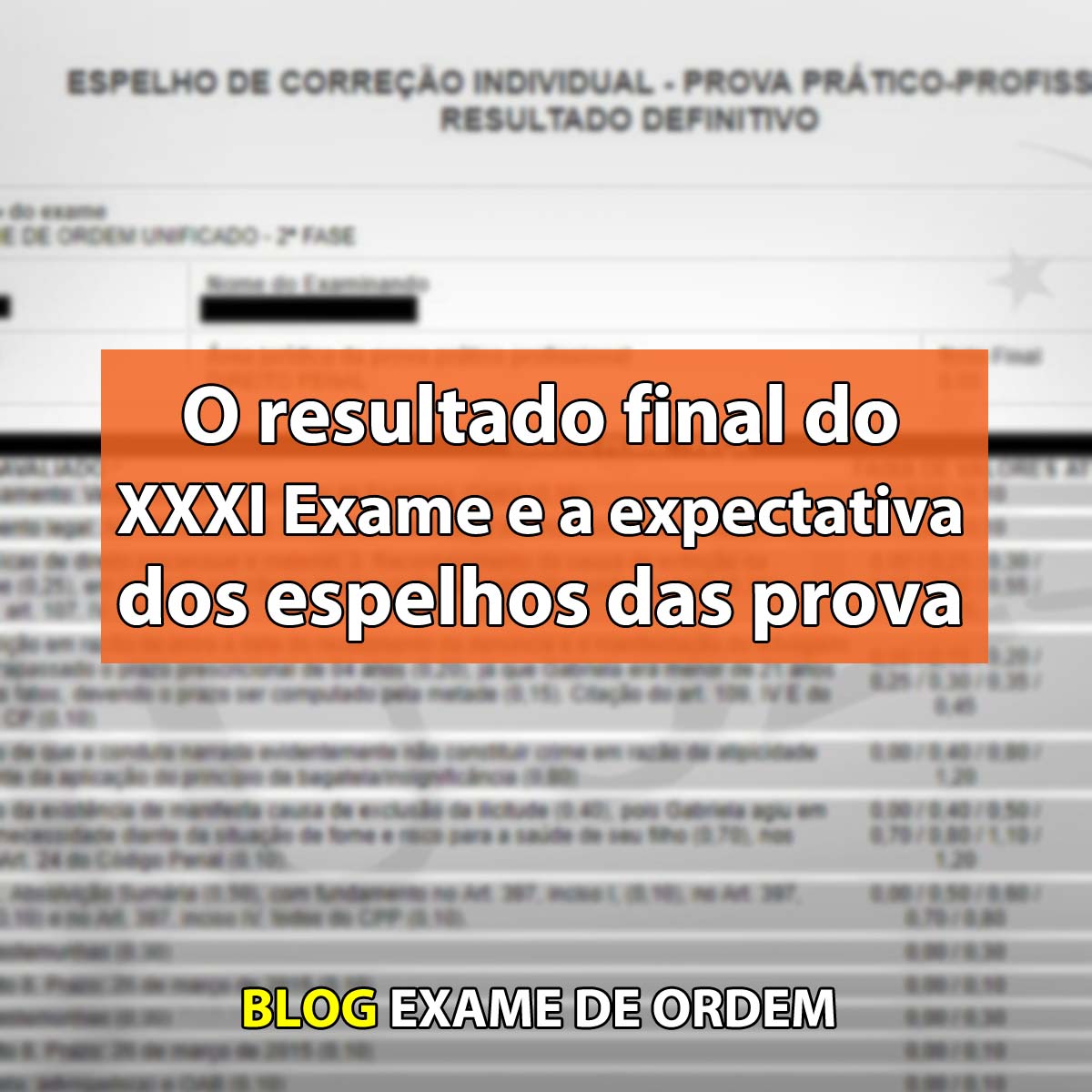 O calendrio final do XXXI Exame e a expectativa dos espelhos das provas