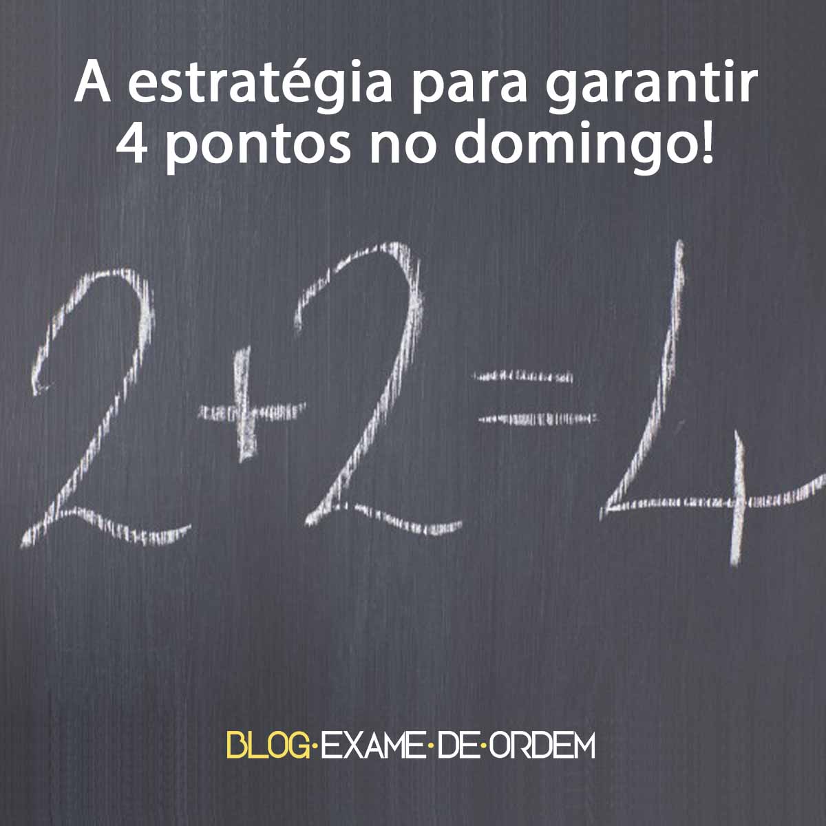 A estratégia para garantir 4 pontos no domingo! A estratégia para garantir 4 pontos no domingo!