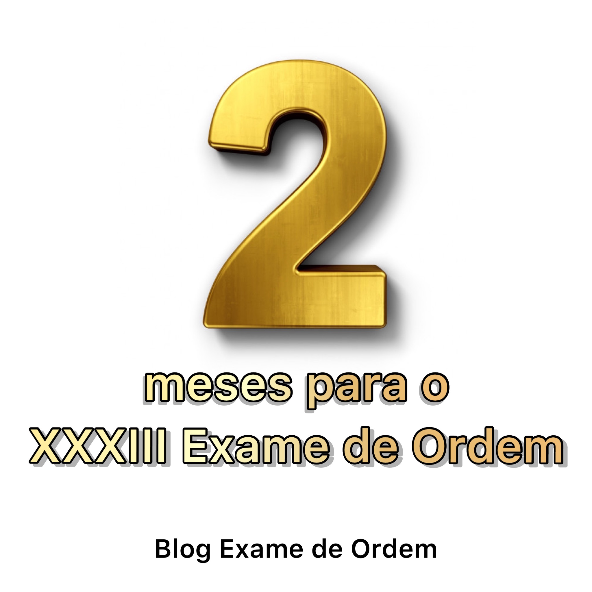 2 meses para o XXXIII Exame de Ordem!