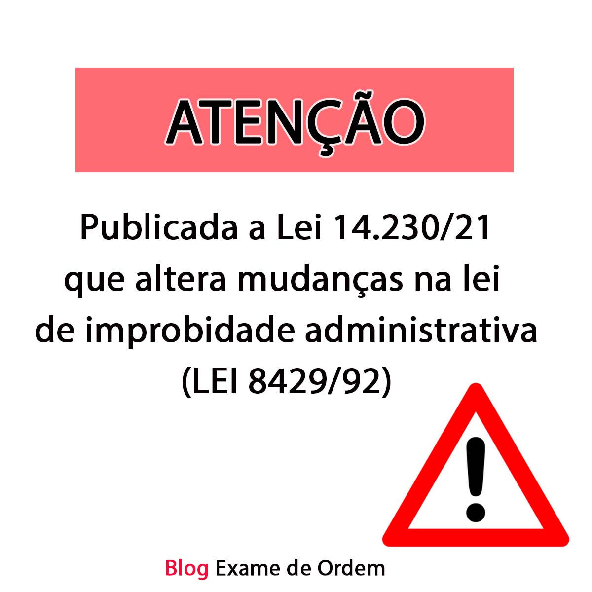 IMPORTANTE! Alterao legislativa na lei de Improbidade Administrativa 