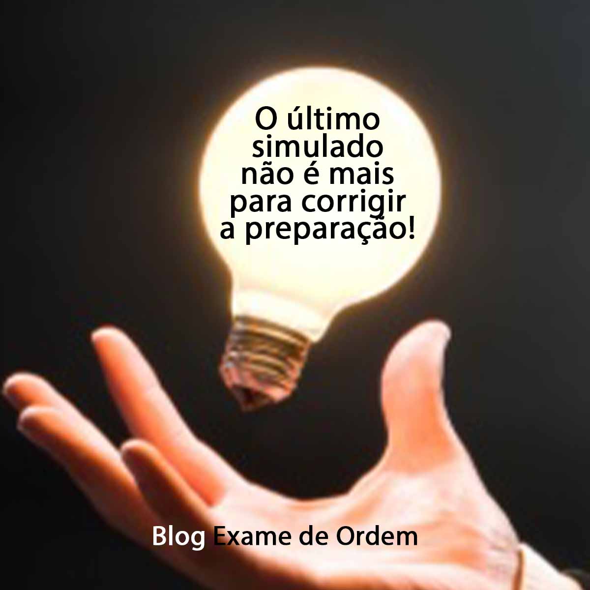 O ltimo simulado no  mais para corrigir a preparao!