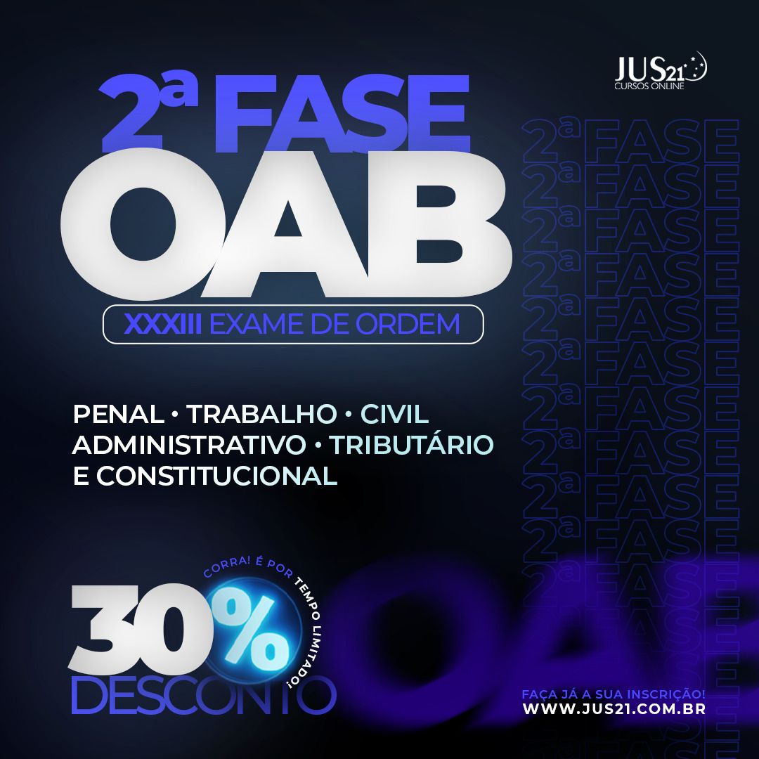 Venha estudar para a 2 fase da OAB com o Jus21!