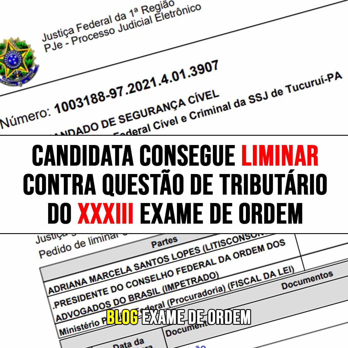 Candidata consegue liminar contra questo de Tributrio do XXXIII Exame de Ordem