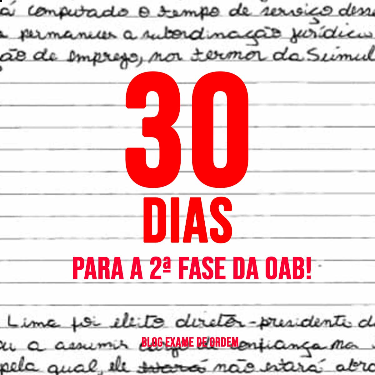 30 dias para a 2 fase da OAB! 