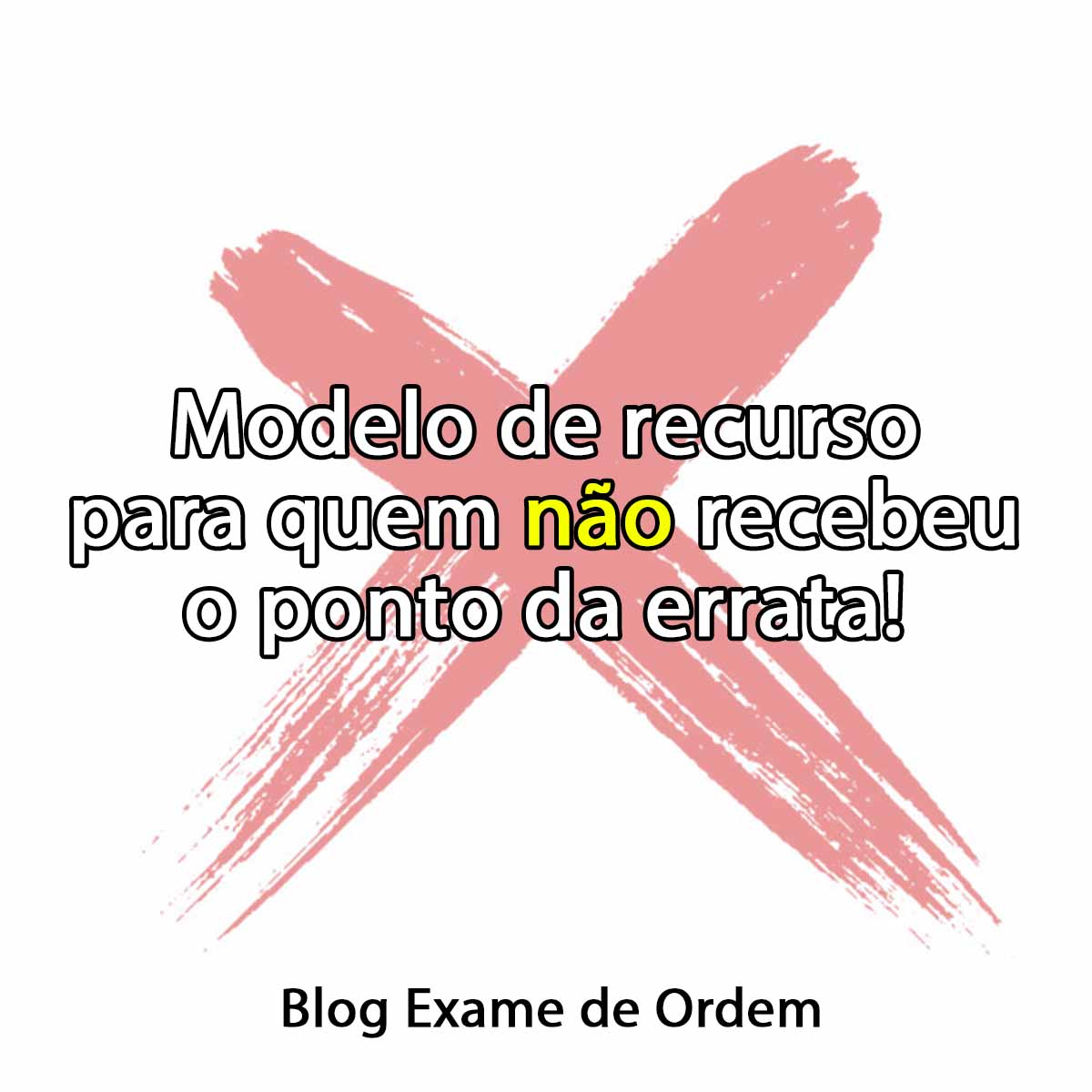 Modelo de recurso para quem no recebeu o ponto da errata!