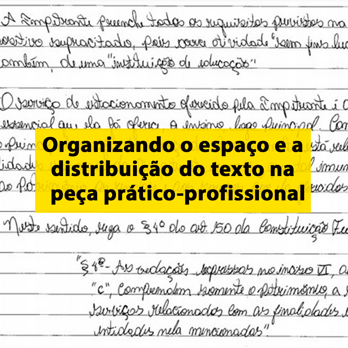 Organizando o espao e a distribuio do texto na pea prtico-profissional