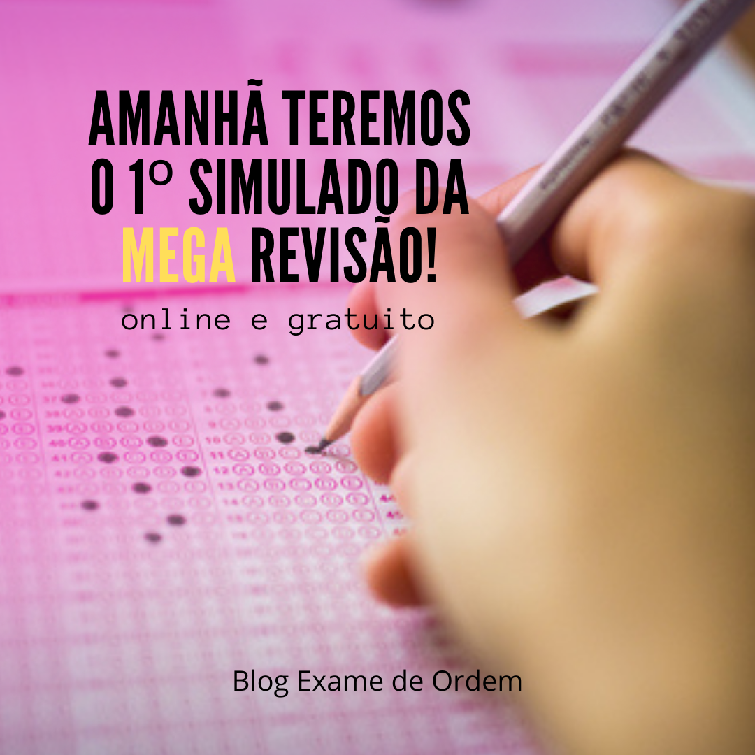 Amanh teremos o 1 Simulado da Mega Reviso!