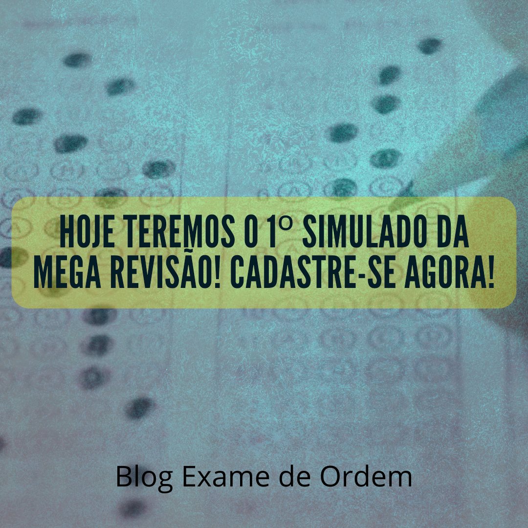 Hoje teremos o 1 Simulado da MEGA Reviso! Cadastre-se agora!