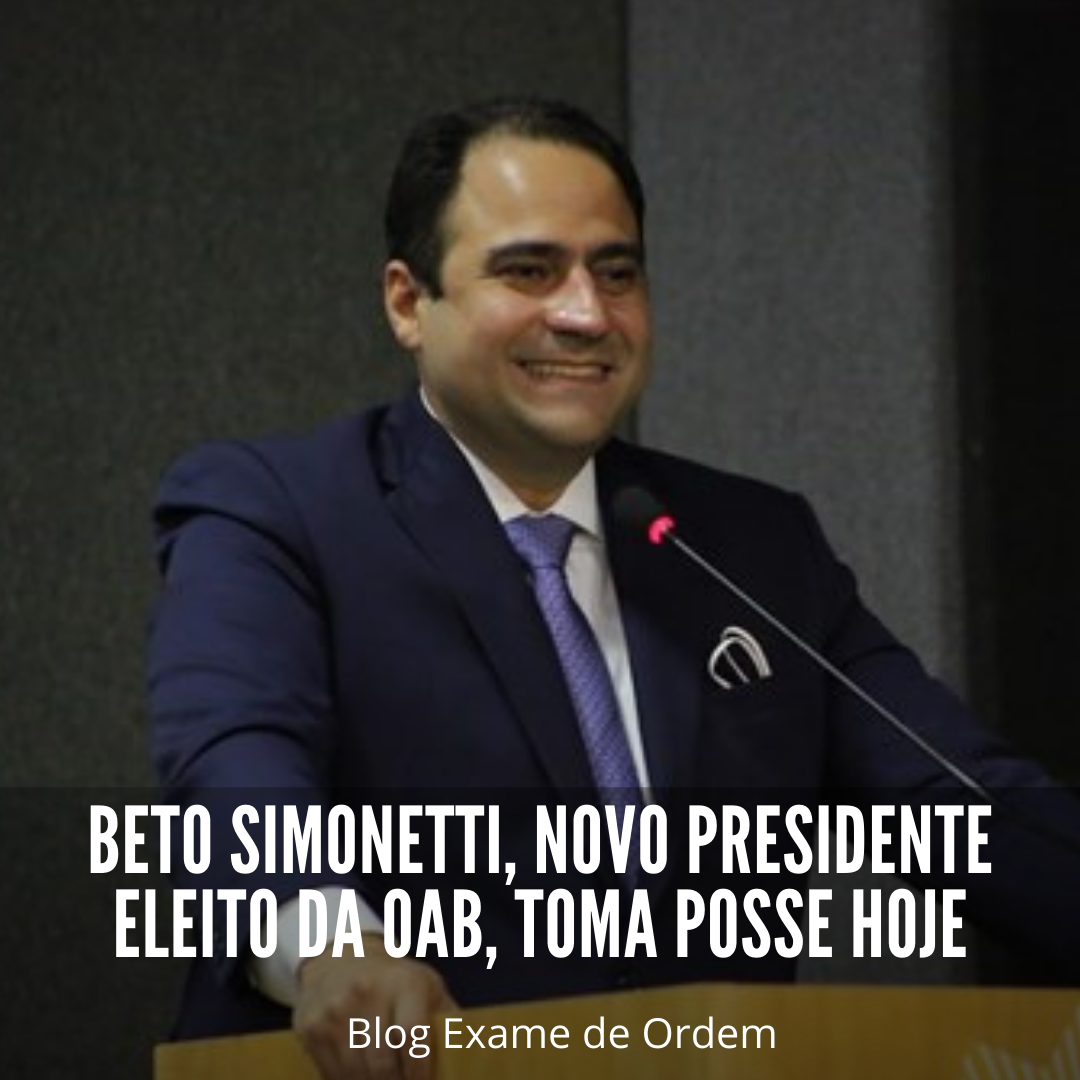 Beto Simonetti, novo presidente eleito da OAB, toma posse hoje