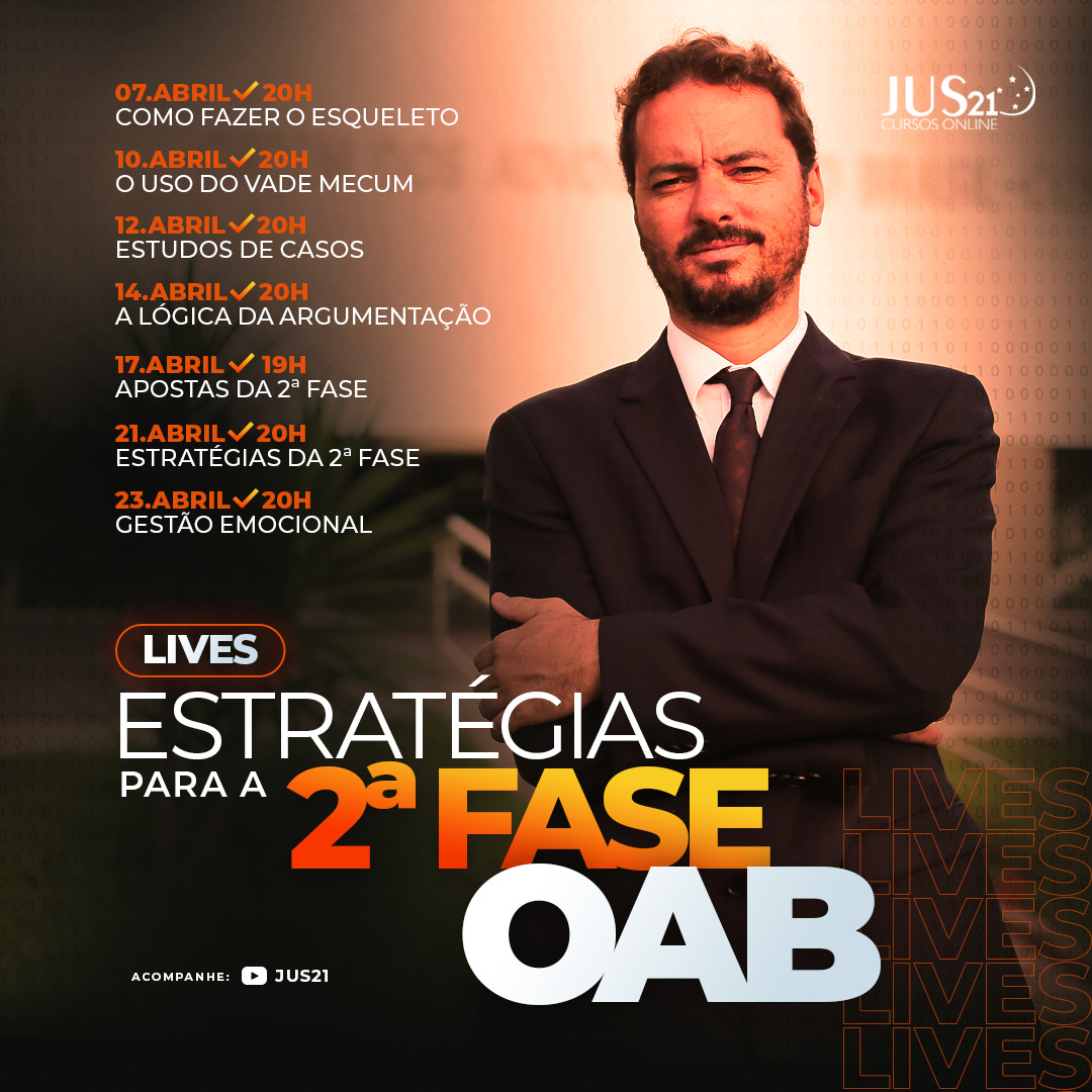 Vem a as Lives Estratgicas para a 2 fase da OAB 