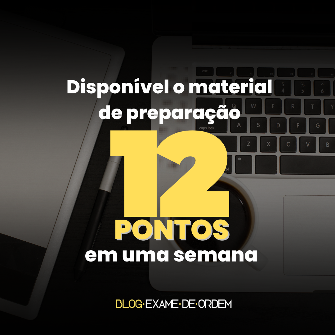 Disponvel o material de preparao 12 pontos em uma semana!