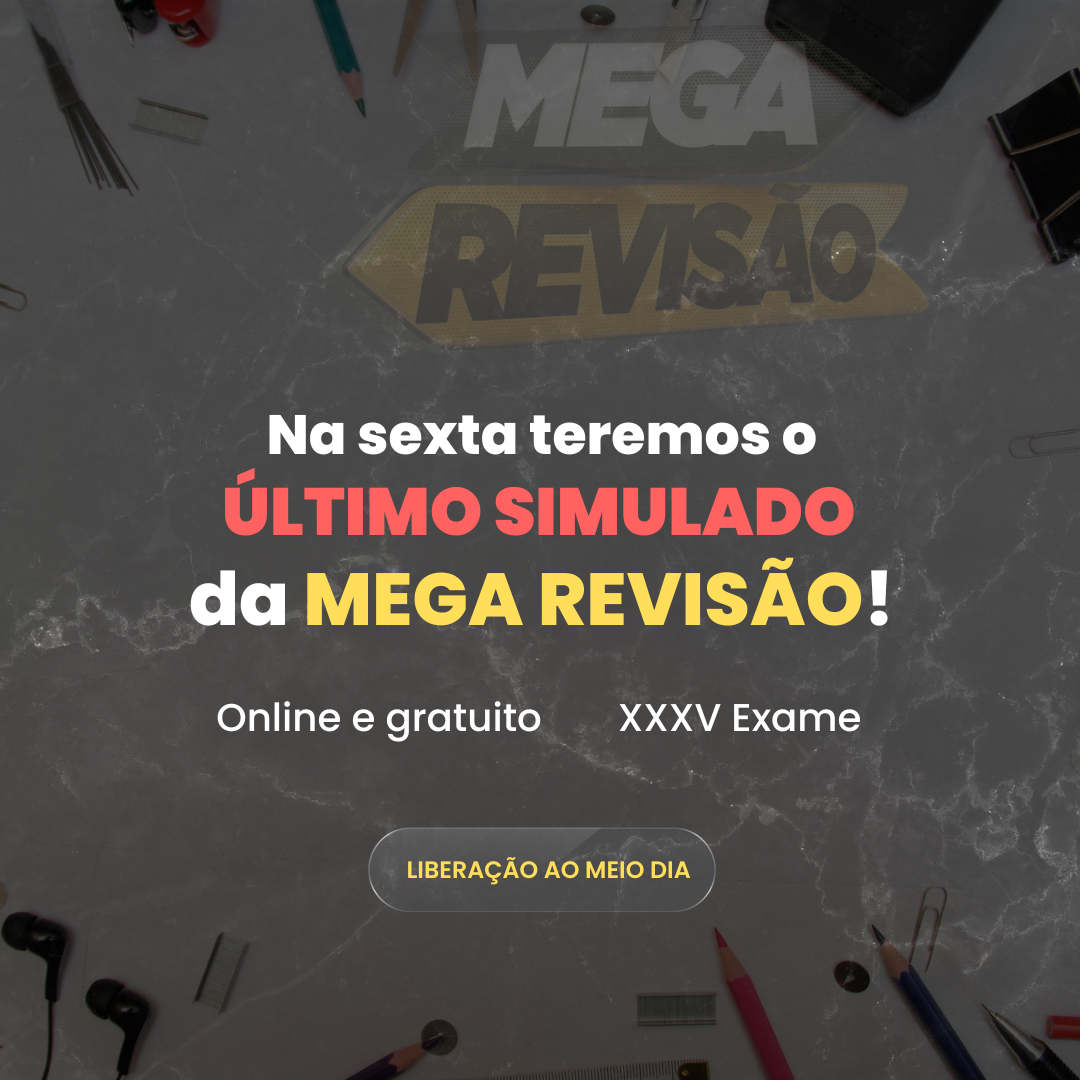 Na sexta teremos o ltimo simulado da Mega Reviso