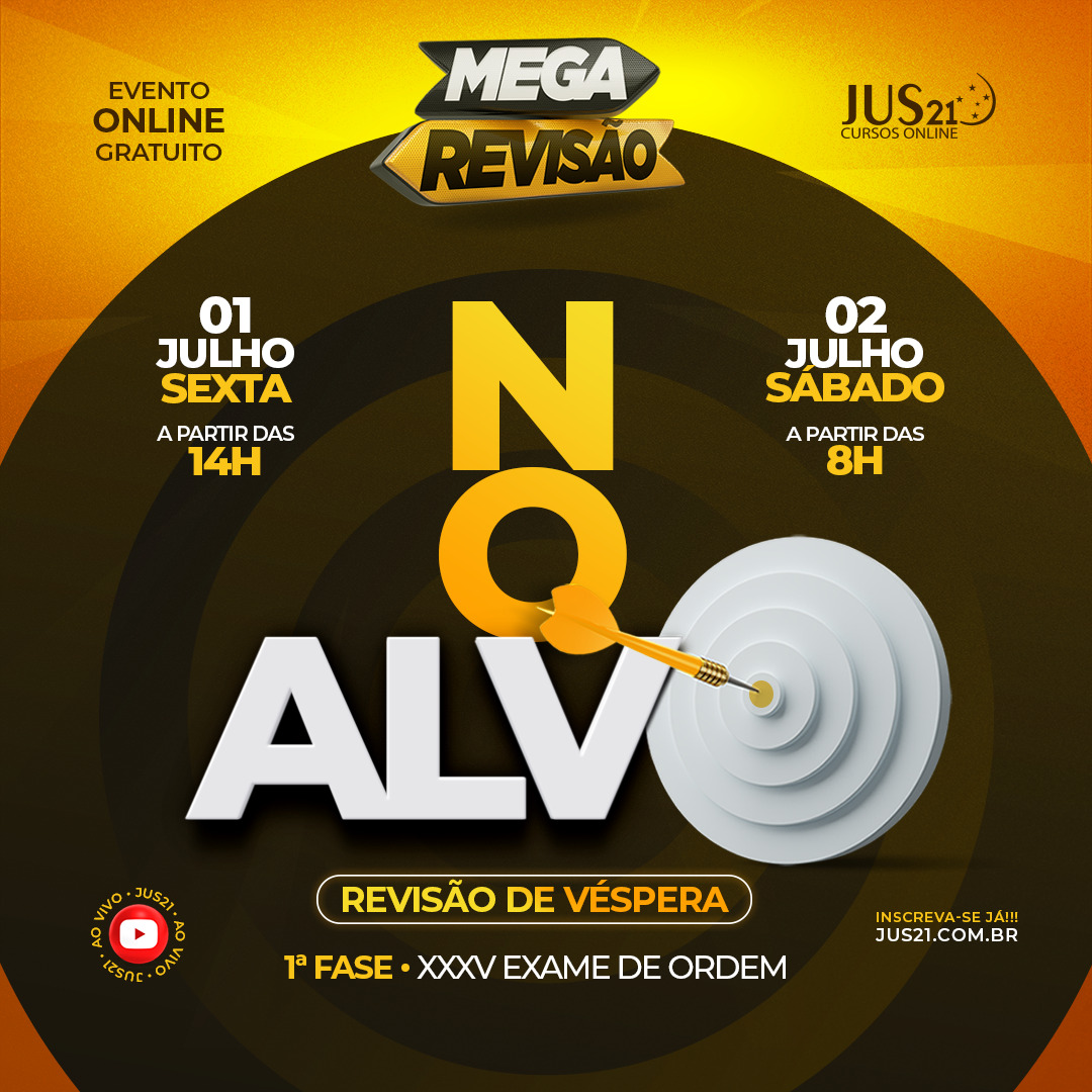 Vem a o NO ALVO! A reviso na vspera da prova da OAB