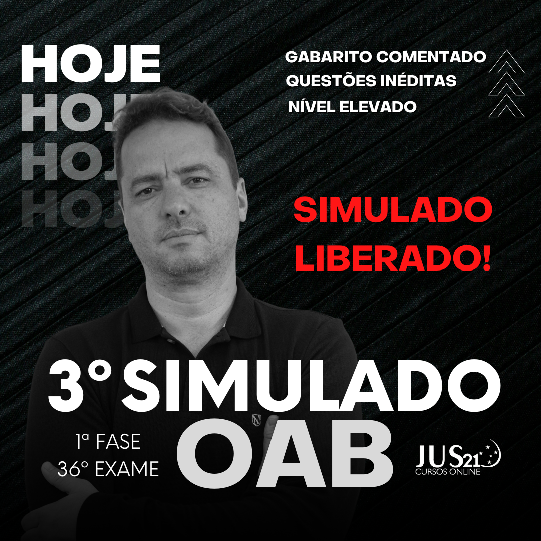 Liberado o 3 simulado para a prxima prova da OAB