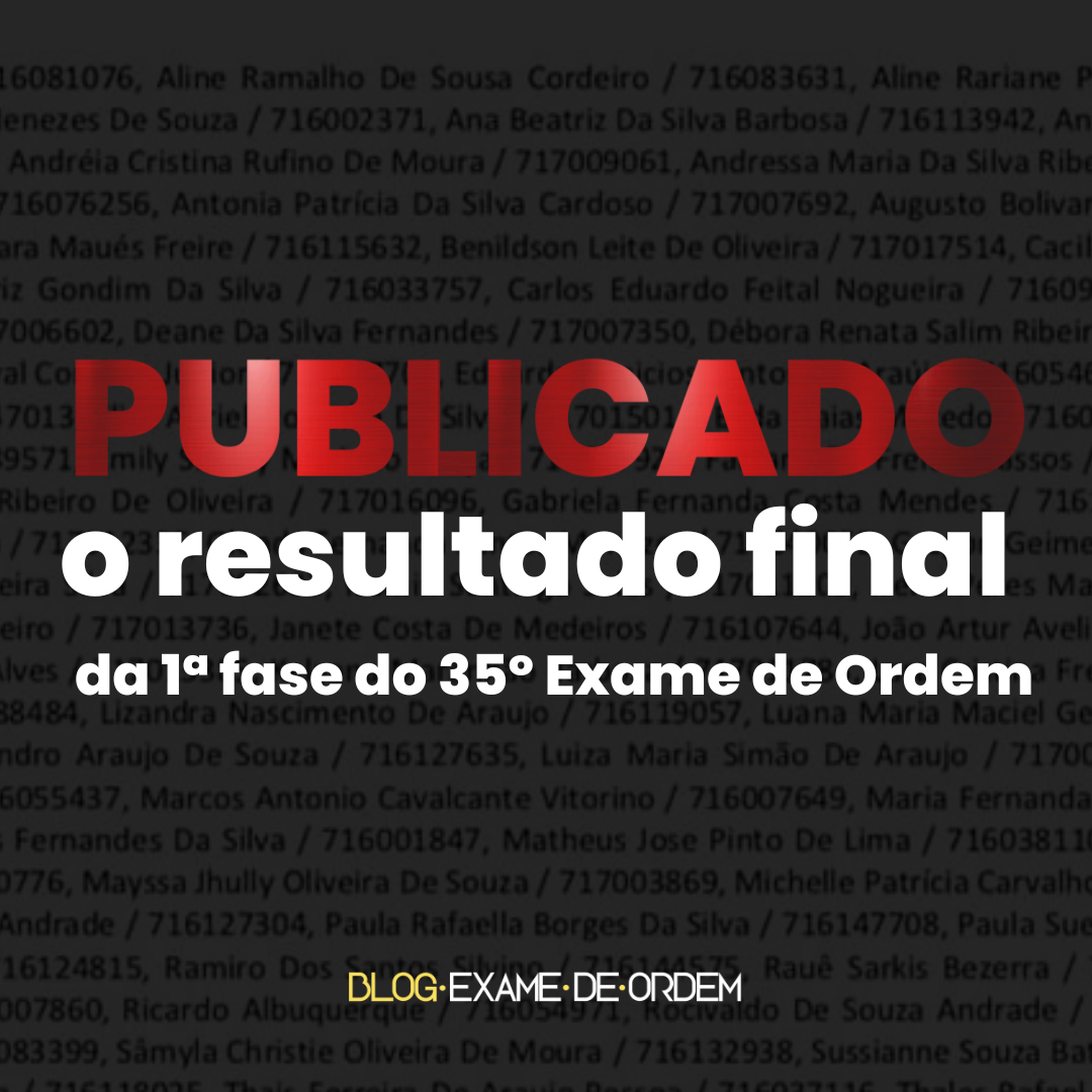 Publicado o resultado final da 1 fase do 35!